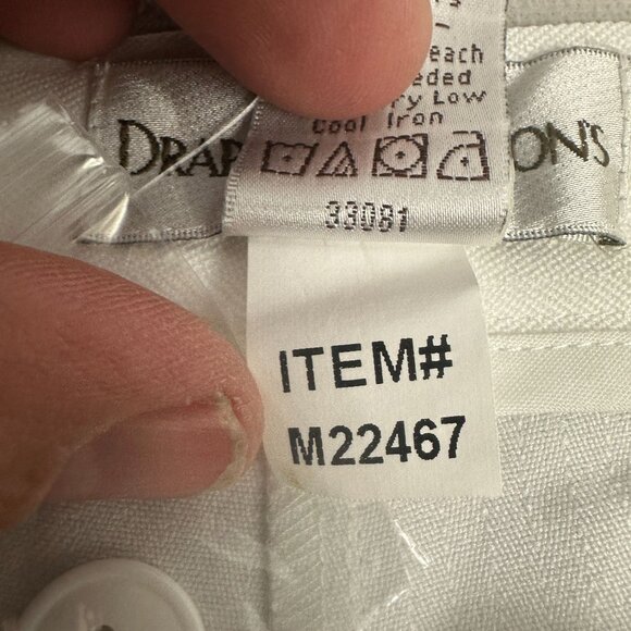 Drapers & Damons Womens White Polyester Pants Size 20W - Picture 6 of 6